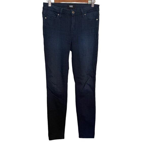 PAIGE Womens Blue Dark Wash Verdugo Ultra Skinny Stretch Jeans Size 28 - Picture 1 of 8